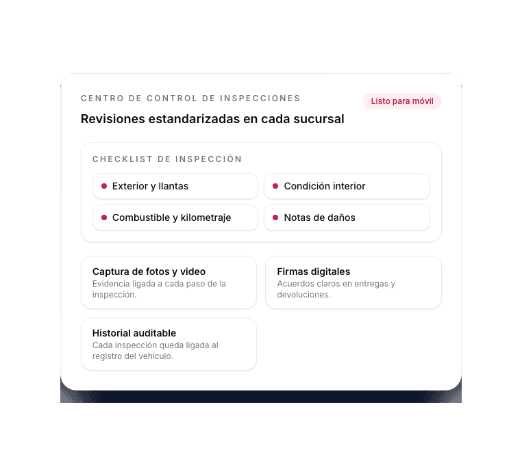 Vista previa del tablero de inspecciones en Resvo