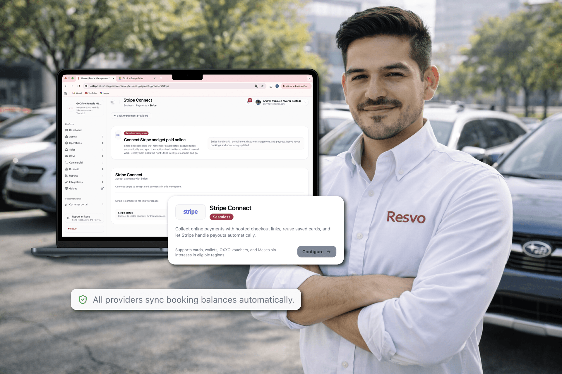 Payment management system in Resvo