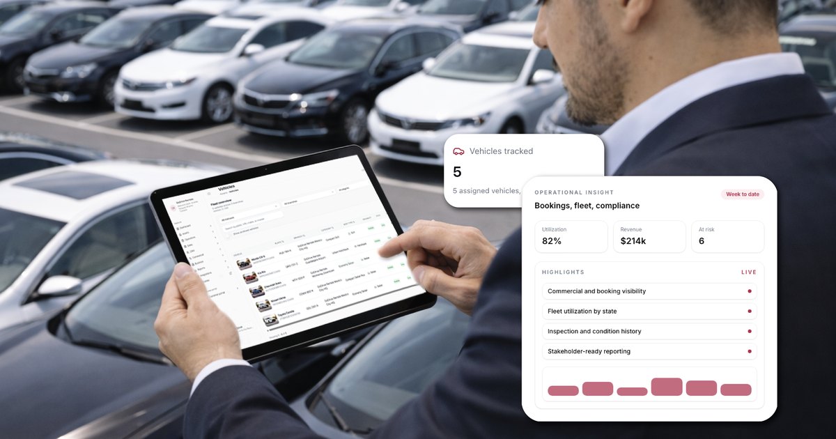 Vista operativa para digitalizar una rentadora de autos con un sistema conectado