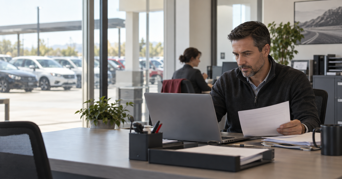 Rental operations manager reviewing a partner booking handoff with branch context